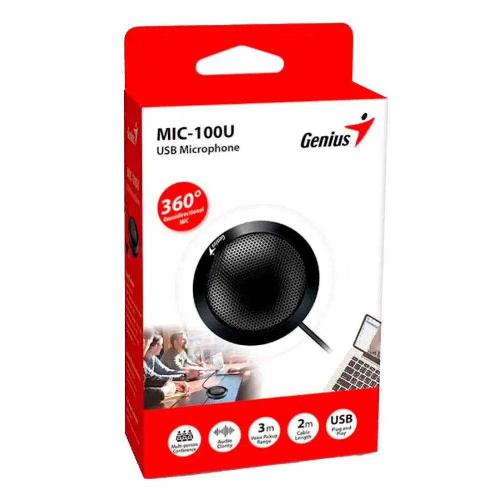 MICROFONO GENIUS RS2 MIC-100U USB NEGRO 31700001400