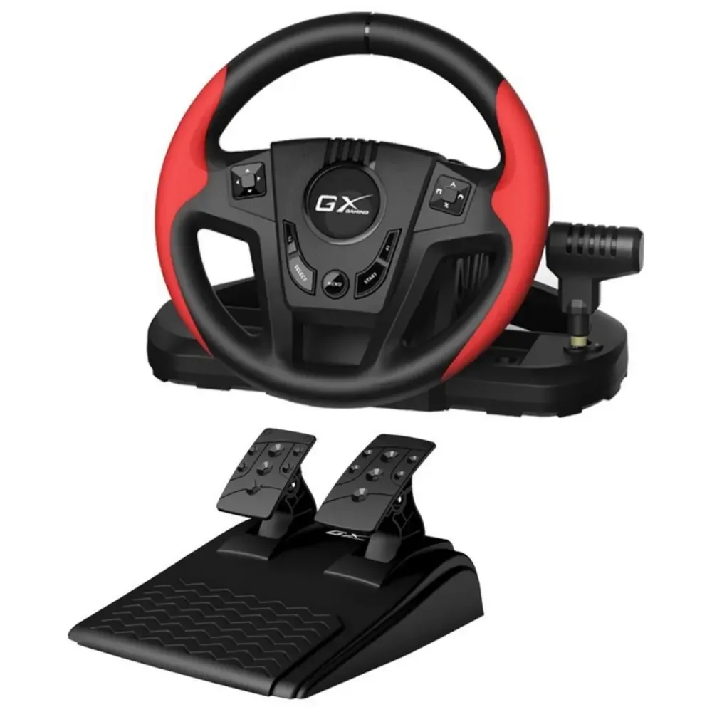 VOLANTE CON PEDALES GENIUS RS2 SPEEDMASTER PC PS4 PS3 NEGRO