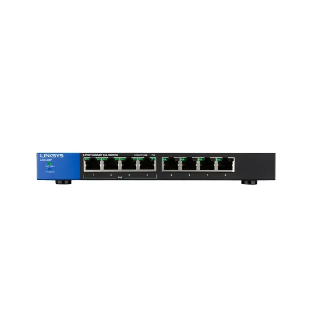 SWITCH LINKSYS 8-PUERTOS GIGABIT CON 4-PUERTOS PoE+