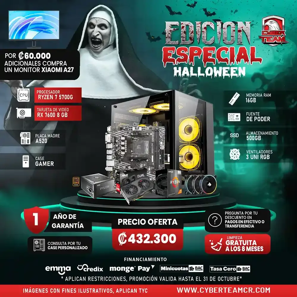 EDICION ESPECIAL PC GAMING AMD RYZEN 5700G RX 7600