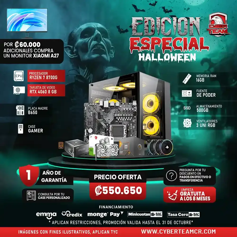 EDICION ESPECIAL PC GAMING RYZEN 7 8700G RTX 4060 8GB