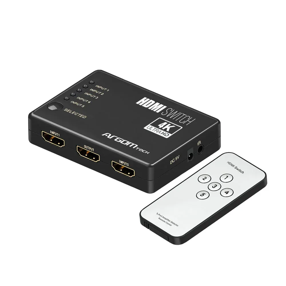 SPLITTER ARGOM 5-PUERTO HDMI 4K HD ARG-AV-5125