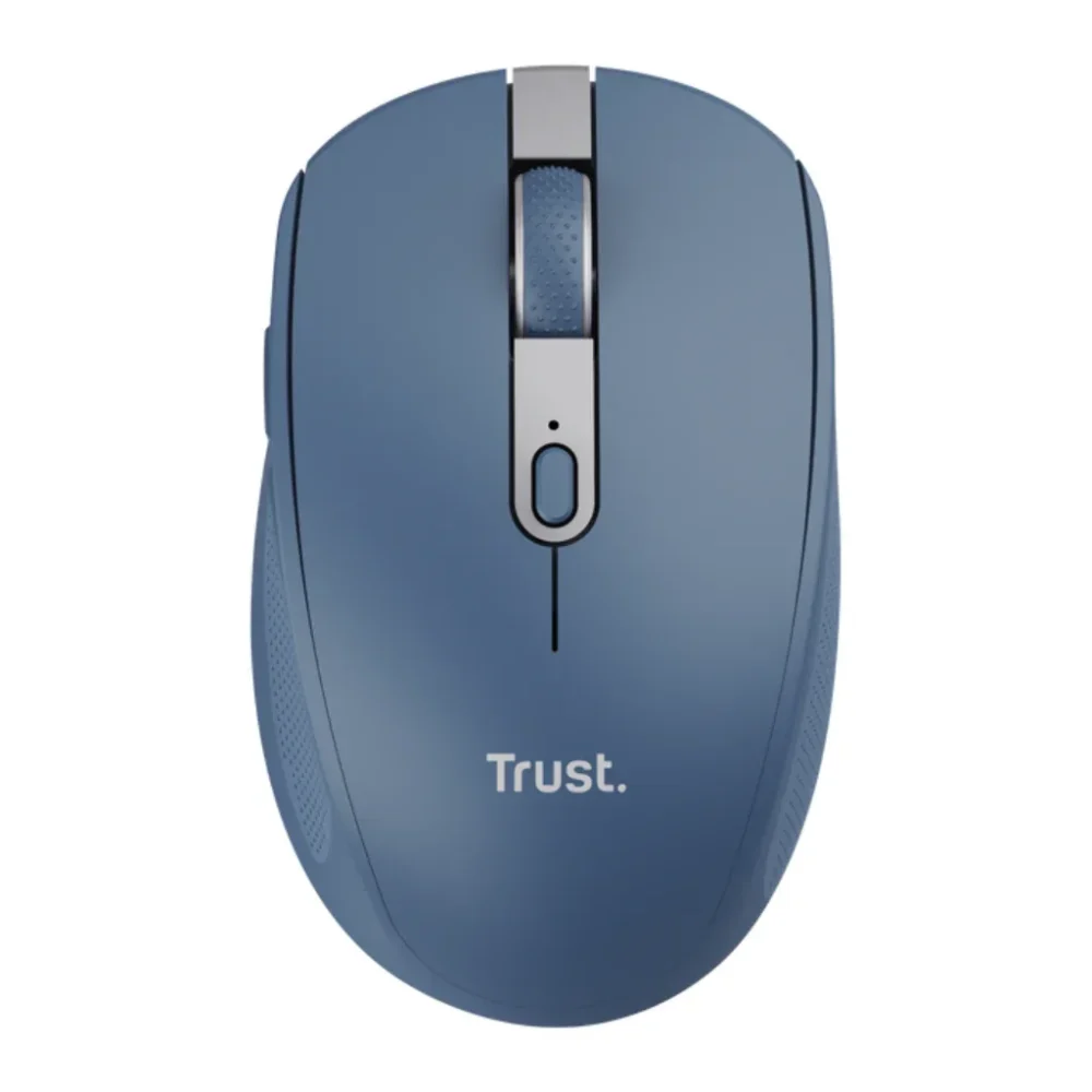 Trust mouse inalambrico recargable color azul silencioso – 24934