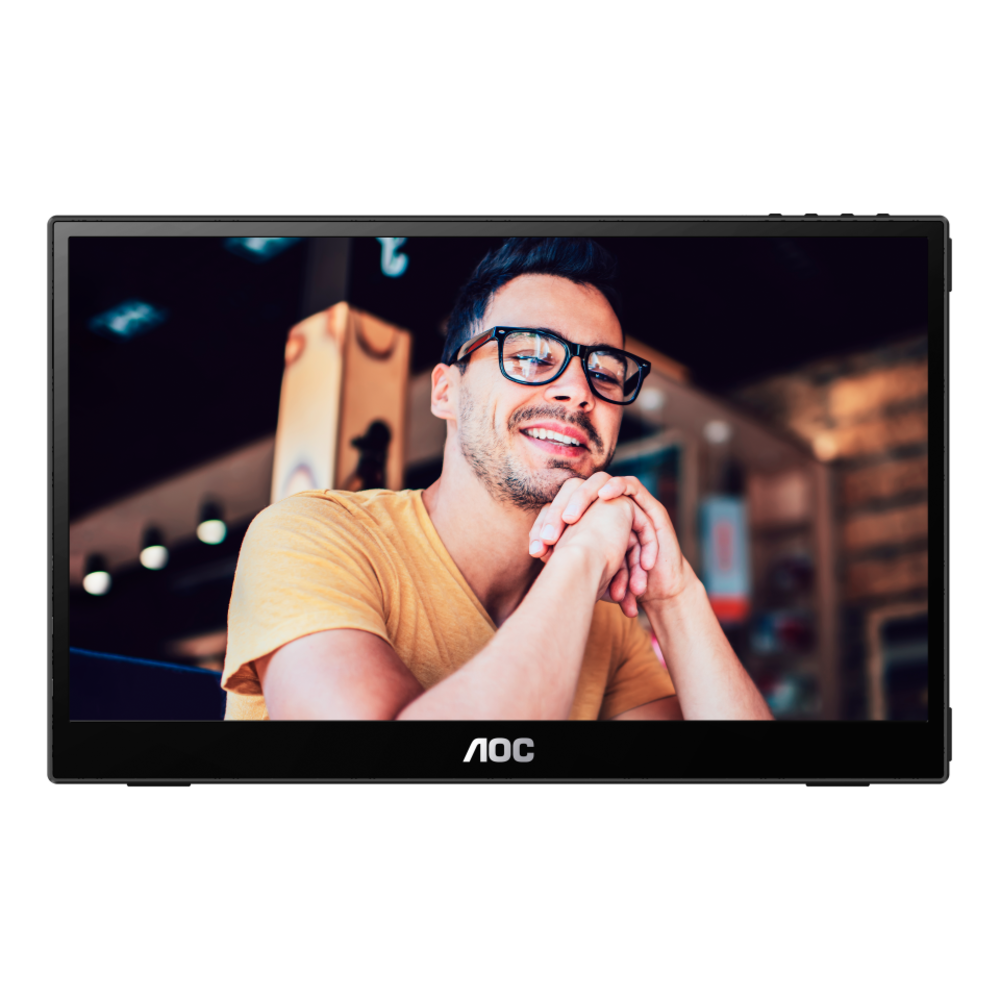 MONITOR 15.6″ AOC 16T3E FHD IPS 1920 X 1080 60HZ PORTABLE CONECTIVIDAD USB-C X 2 NEGRO