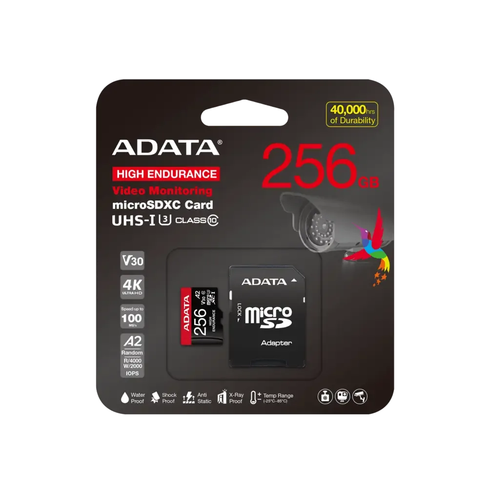 MEMORIA MICRO SDXC 256GB ADATA CON ADAPTADOR AUSDX256GUI3V30SHA2-RA1