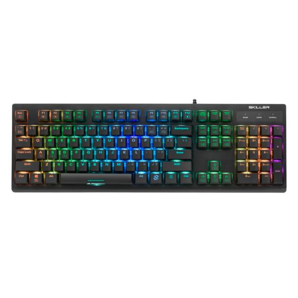 TECLADO GAMING RGB SHARKOON SKILLER SGK30 MECANICO ALAMBRICO INGLES 4044951030019