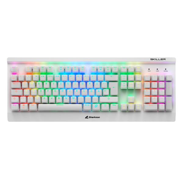 TECLADO GAMING RGB SHARKOON SKILLER SGK3 MECÁNICO ALÁMBRICO INGLÉS 4044951032174