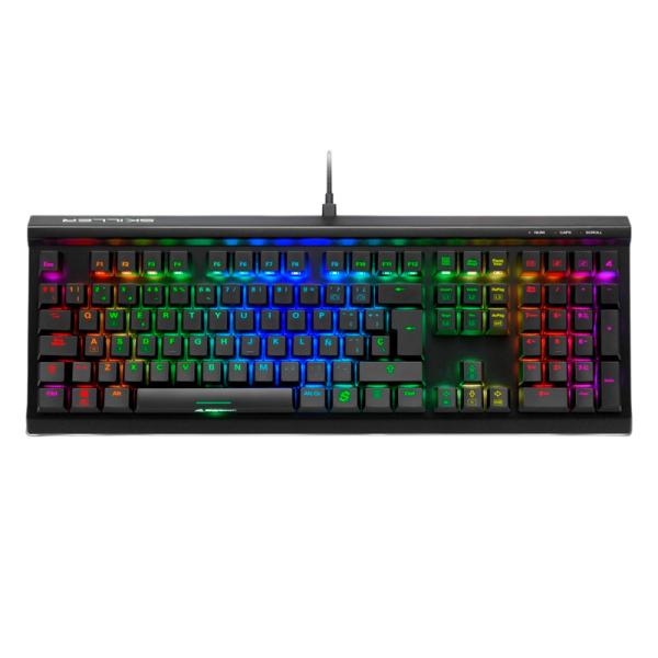 TECLADO GAMING RGB SHARKOON SKILLER SGK60 MECANICO ALAMBRICO ESPAÑOL 4044951033515