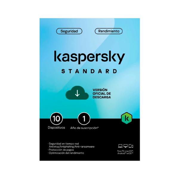 LICENCIA  KASPERSKY STANDARD 10 DISPOSITVOS 1 AñO KSTA101