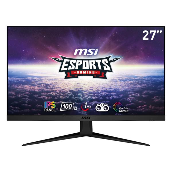 MONITOR 27″ MSI G2712V 1920 x 1080 100HZ 1MS FHD IPS PANEL PLANO FLAT HDMI DISPLAY PORT ADAPTIVE SYNC 9S6-3CD41T-003