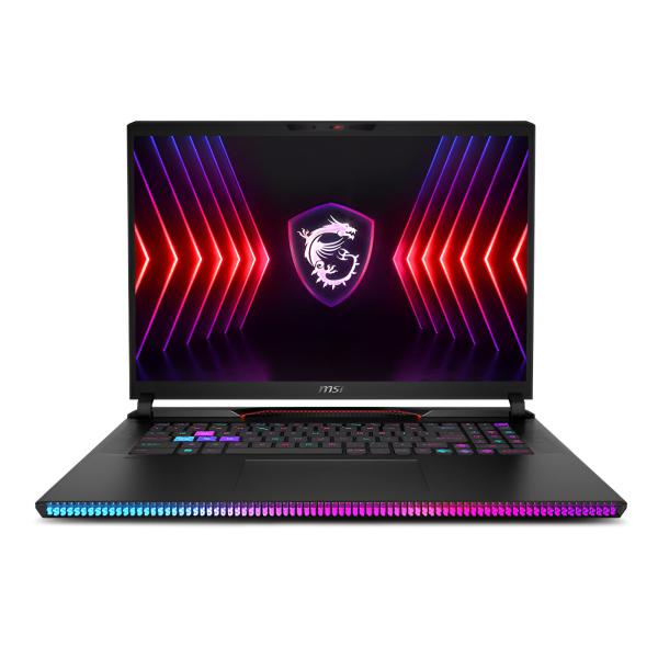 LAPTOP GAMING MSI RAIDER GE78 HX 14VHG 17″ I9-14900 32GB (16GB X 2) 2TB T.V. RTX4080 DDR6 12GB WIN 11 PRO ESPAÑOL NEGRO 9S7-17S151-818