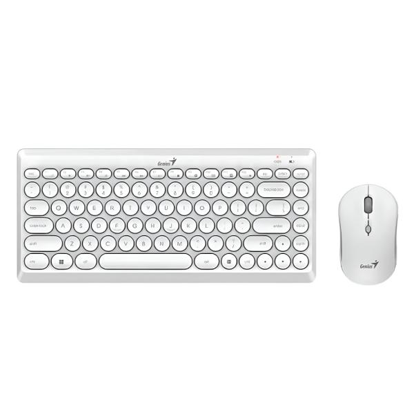 TECLADO Y MOUSE GENIUS LUXEMATE Q8000 SP WHITE 31340013410