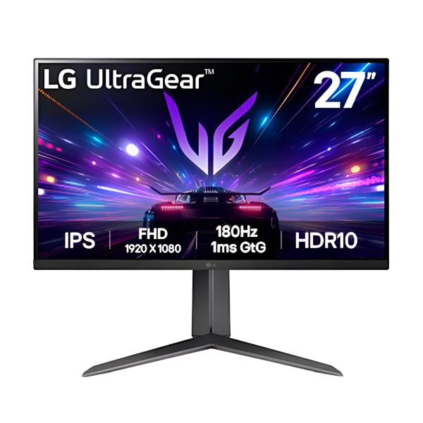 MONITOR 27” GAMING LG ULTRAGEAR FHD IPS 1920 x1080 180Hz 1MS NEGRO 27GS65F-B