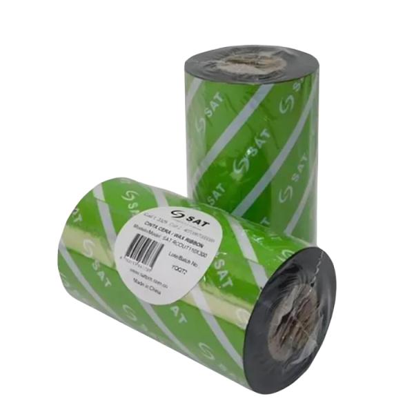 ROLLO DE ETIQUETAS SAT RIBBON CERA 110MM X 74M 4020050001482