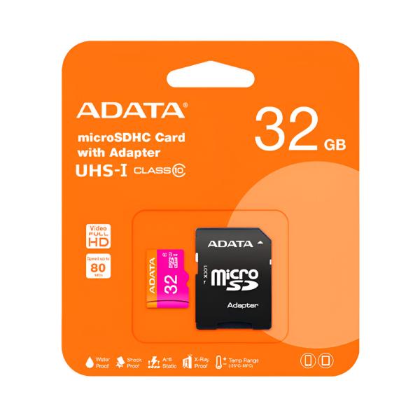 MEMORIA MICRO SD 32GB CLASE 10 ADATA AUSDH32GUICL10-RA1