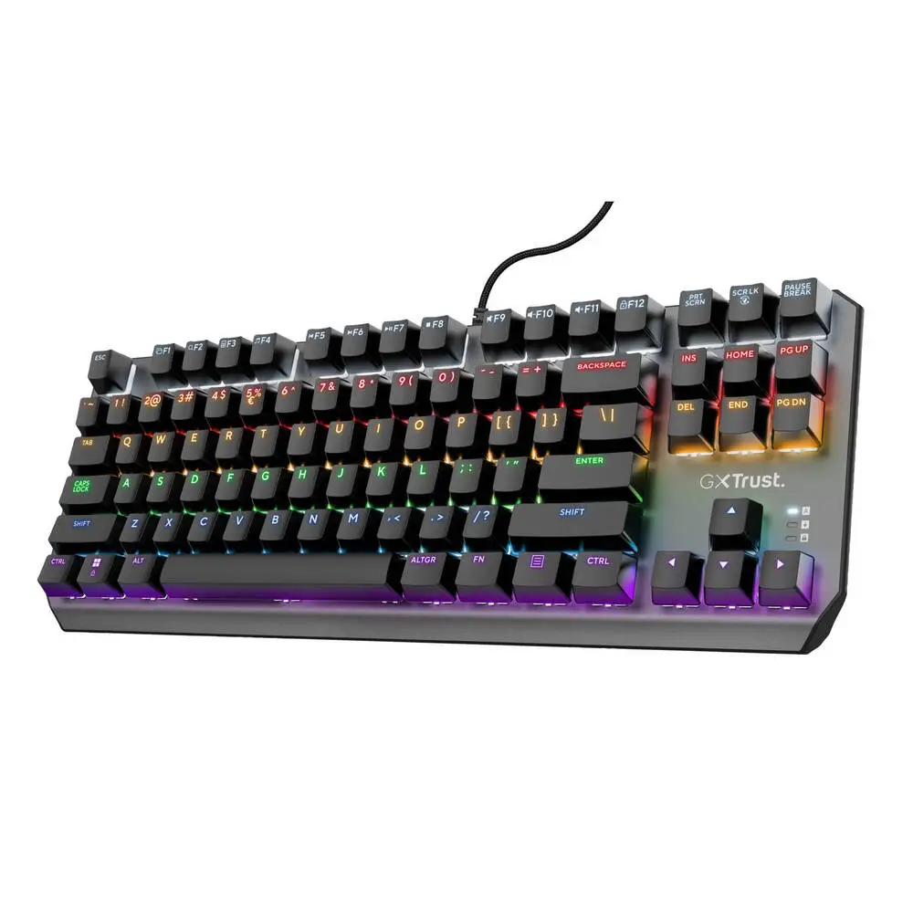 Trust teclado mecanico gamer en español iluminado – 24407