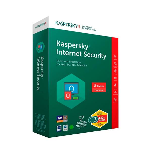 LICENCIA KASPERSKY INTERNET SECURITY 3 TMKSRC-203