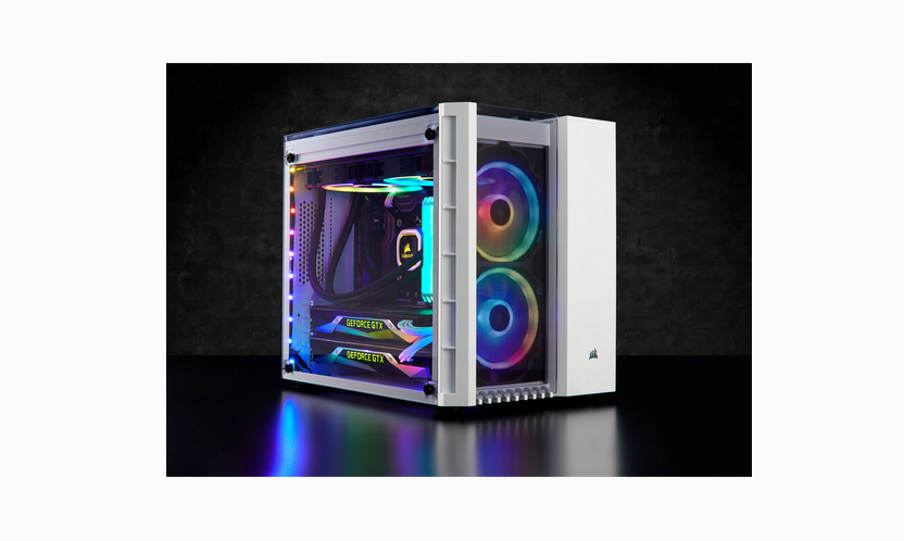 CASE CORSAIR CRYSTAL SERIES 280X RGB TEMPERED  GLASS MICRO ATX WHITE CC-9011137-WW