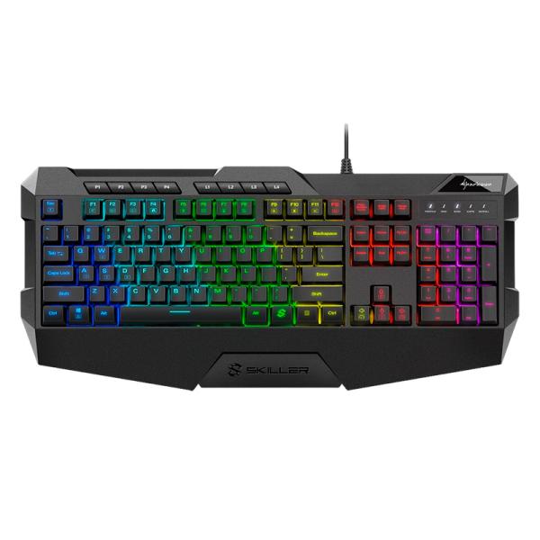 TECLADO GAMING RGB SHARKOON SKILLER SGK4 MEMBRANA ALÁMBRICO INGLÉS 4044951020478