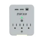 Forza FWT-331USBC – Protector contra sobretensiones (montaje en pared) – CA 125 V – 1875 vatios