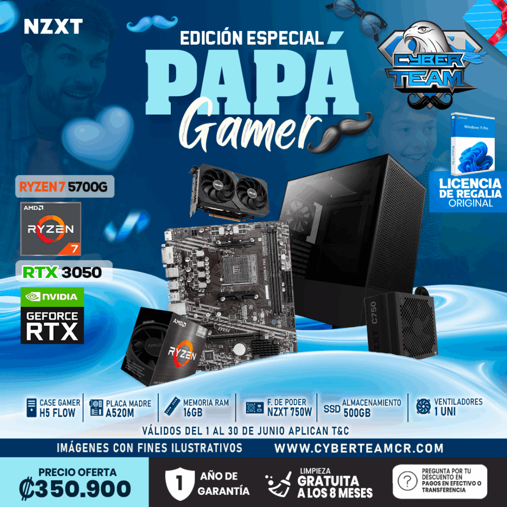 EDICION ESPECIAL PC GAMING RYZEN 7 5700G – RTX 3050