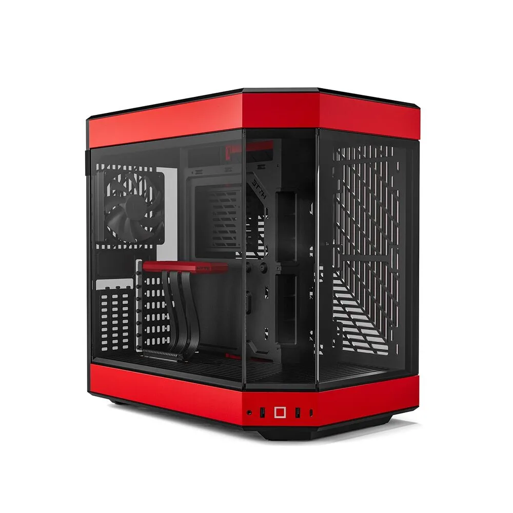 CASE GAMING HYTE Y60 ATX VIDRIO TEMPLADO CS-HYTE-Y60-BR ROJO / NEGRO