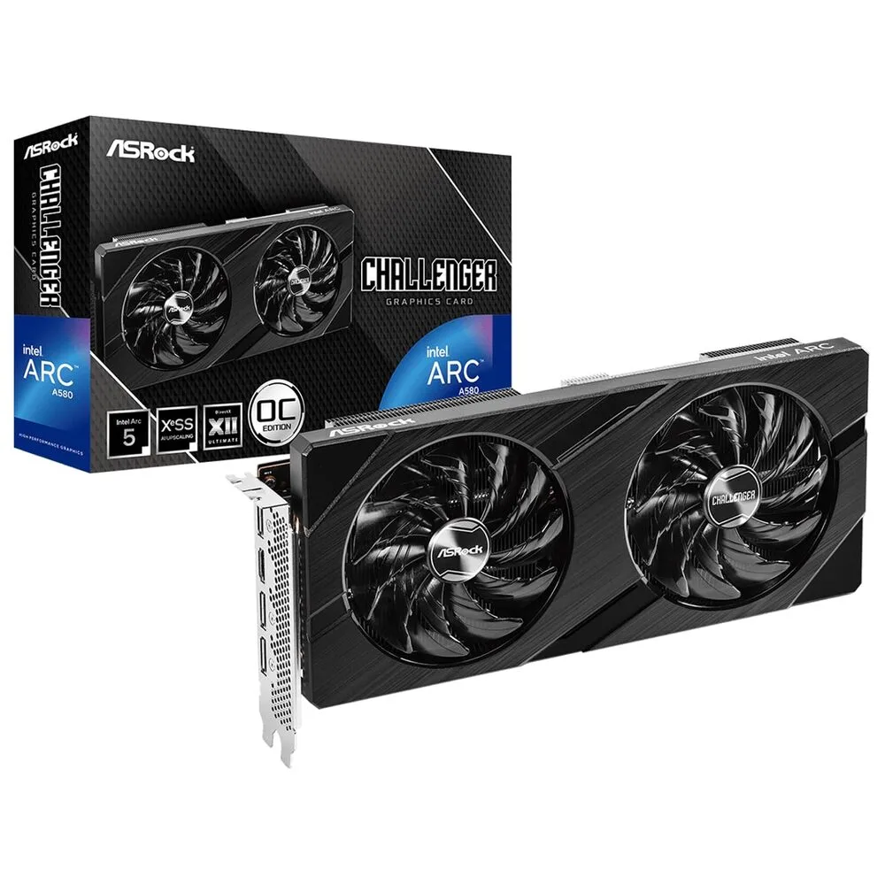 TARJETA DE VIDEO ASROCK A580 CL 8GO INTEL ARC 8GB GDDR6 2000 MHz VG-A580CL 8GO