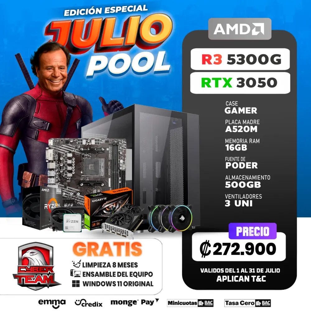 EDICION ESPECIAL RYZEN 3 5300G RTX 3050