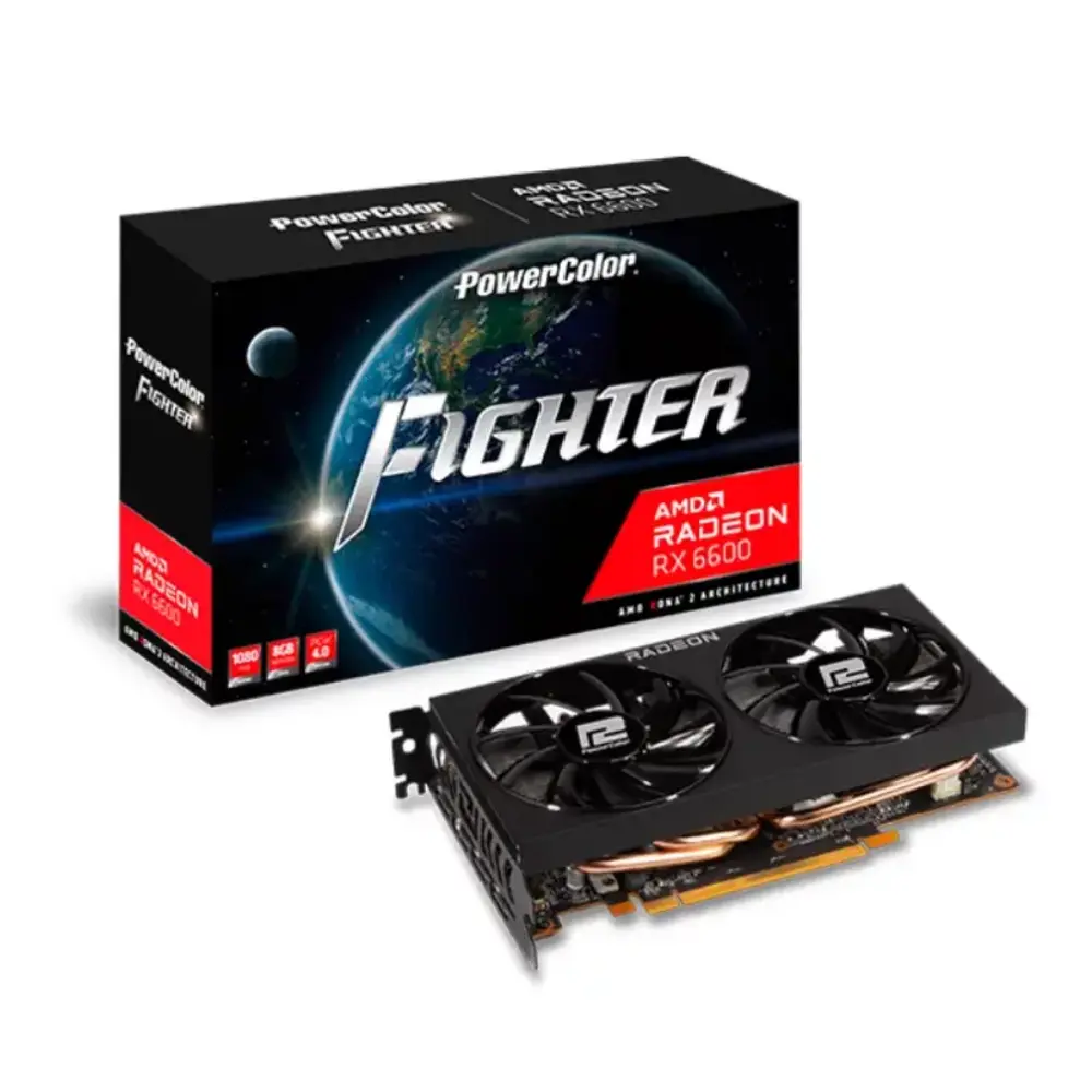 TARJETA DE VIDEO POWERCOLOR AXRX 6600 8GBD6-3DH AMD RADEON RX 6600 8GB GDDR6