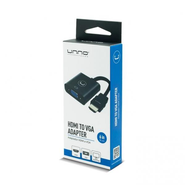 ADAPTADOR UNNO TEKNO HDMI TO VGA  AD4202BK