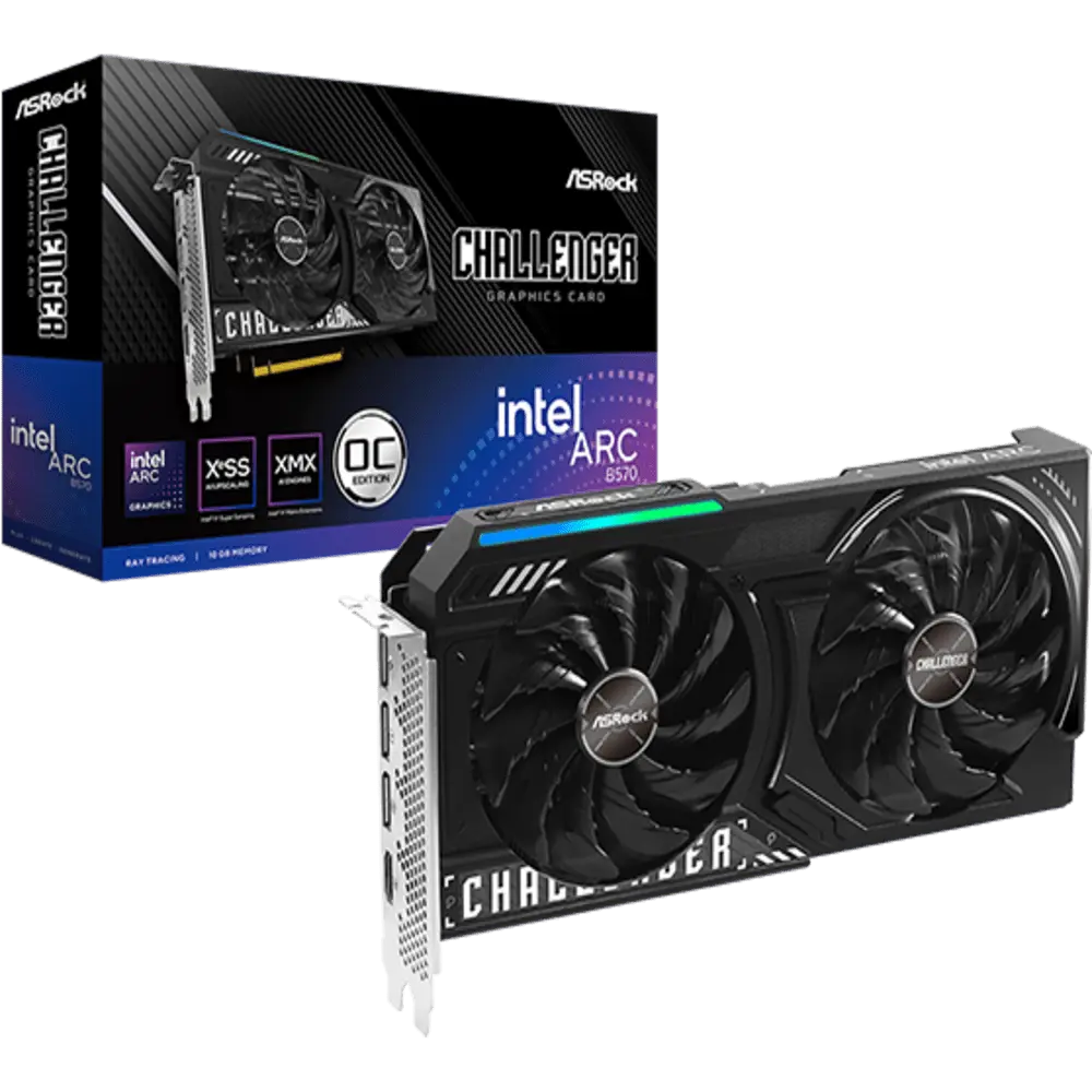 TARJETA DE VIDEO ASROCK B570 CL 10GO INTEL ARC 10GB GDDR6 2600 MHz VG-B570CL10GO