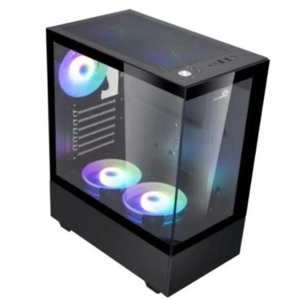 CASE GAMIN X-LION HX-650 E010-166 PANEL LATERAL DE VIDRIO TEMOERADO +3. ABANICOS ARGB+2X USB 2.0+ USB 3.0+ AUDIO HD