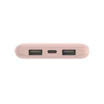 Belkin - Cargador portátil - 10000 mAh - 18 vatios - 3 conectores de salida (24 pin USB-C, 2 x USB) - oro rosa - Image 3