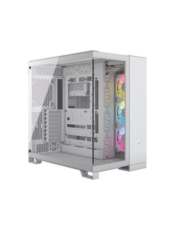 CASE GAMING RGB CORSAIR DOBLE CAMARA MEDIA TORRE 6500X RGB VIDRIO TEMPLADO 3  WHITE CC-9011270-WW