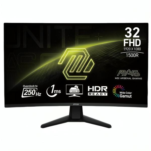 MONITOR GAMING MSI MAG 32C6X 31.5″ CURVO 1920 x 1080 1MS 250HZ DISPLAY PORT HDMI 9S6-3DD41M-013