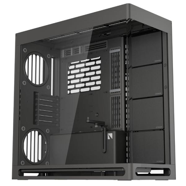 CASE HAVN HS 420 TORRE MEDIA PANEL FRONTAL DE VIDRIO ESTRUCTURA HIBRIDA 1 PUERTO USB-C Y 2 PUERTOS USB-A HVN-CA-HS420-06