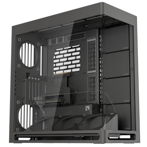 CASE HAVN HS 420 VGPU TORRE MEDIA PANEL FRONTAL DE VIDRIO ESTRUCTURA HIBRIDA 1 PUERTO USB-C Y 2 PUERTOS USB-A HVN-CA-HS420-08
