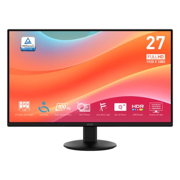 MONITOR MSI PRO MP272L 27″ 1920 X 1080 100 HZ ANTI-GLARE HDMI Y DP 9S6-3PD6CT-004