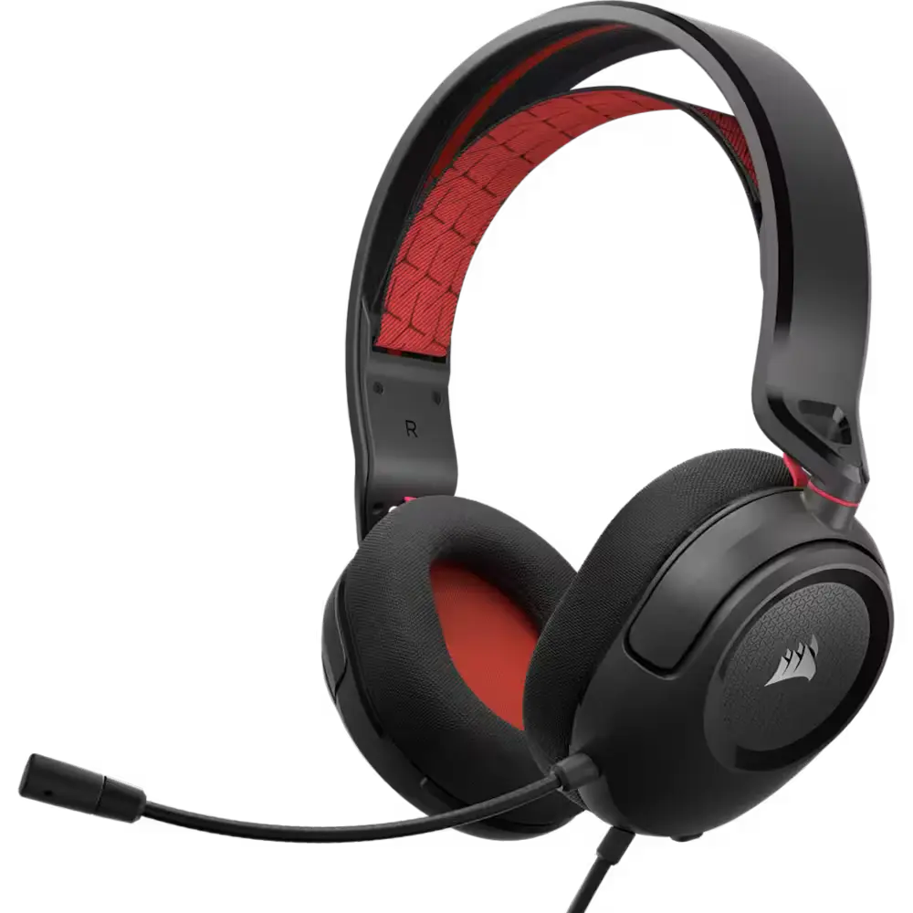 HEADSET GAMING CORSAIR HS35 V2 ALAMBRICO 3.5MM CA-9011384-NA NEGRO/ROJO