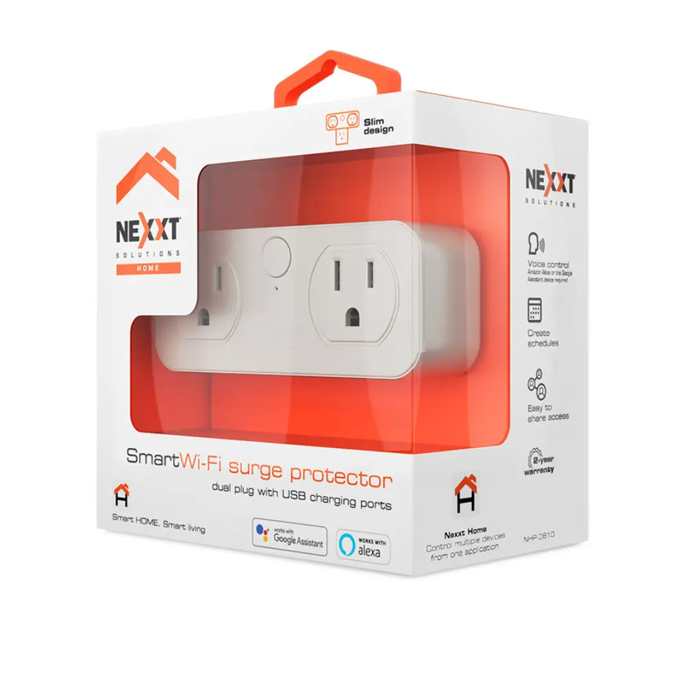 Nexxt – Solutions Connectivity – NHP-D610 – wireless – 2 Toma corrientes – 2 puertos USB