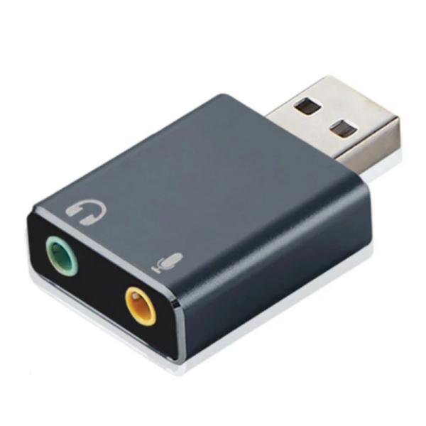 ADAPTADOR ARGOM USB A STEREO OUTPUT Y MONO MIC ARG-CB-0067