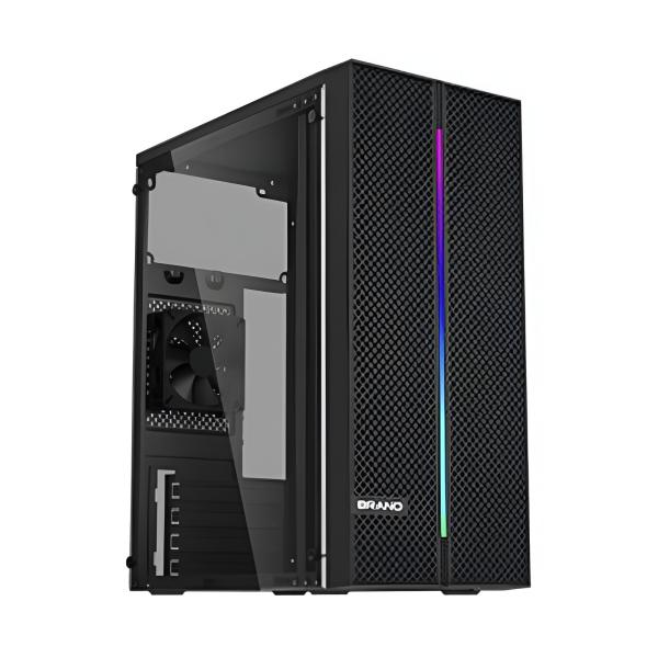 CASE GAMING RGB EAGLE WARRIOR CM26KTRA001C MINI TOWER SIN VENTILACIÓN INCLUIDA CON PANEL ACRÍLICO LATERAL Y BARRA DE LUZ