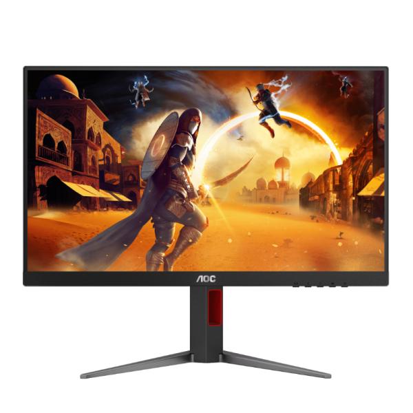 MONITOR GAMING 23.8″ AOC 24G4 FHD IPS  1920X1080 180 HZ 0.5MS DP HDMI VGA G-SYNC PLANO NEGRO