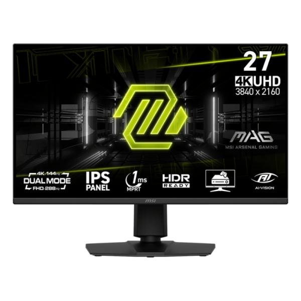 MONITOR GAMING MSI MAG 275UPD E14 27″  PLANO 3840 X 2160 4K UHD  48~144HZ  ADAPTIVE-SYNC DP Y HDMI  9S6-3CE89M-018