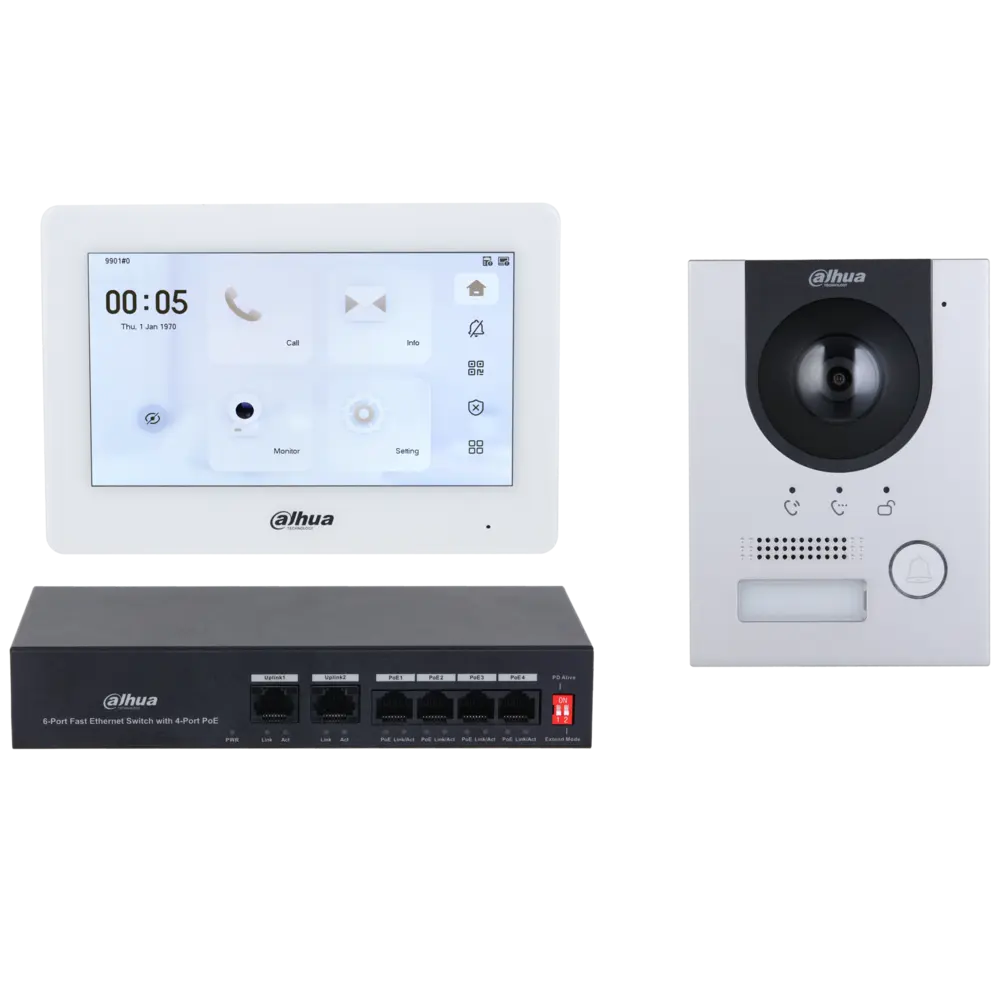 Dahua kit de videoportero IP y wi-fi – DHI-KTP04(S)/DHI-VTO2201F-P-S2/DHI-VTH5421HW- 1.0.01.15.12451-0001