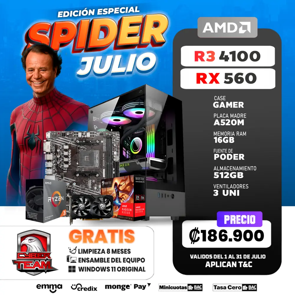EDICION ESPECIAL RYZEN 3 4100 - RX 560
