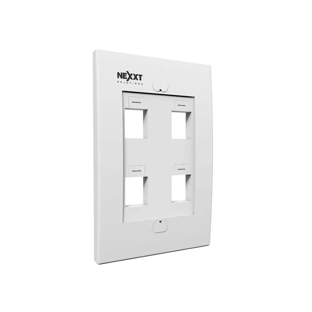 Placa de pared 4 puertos keystone