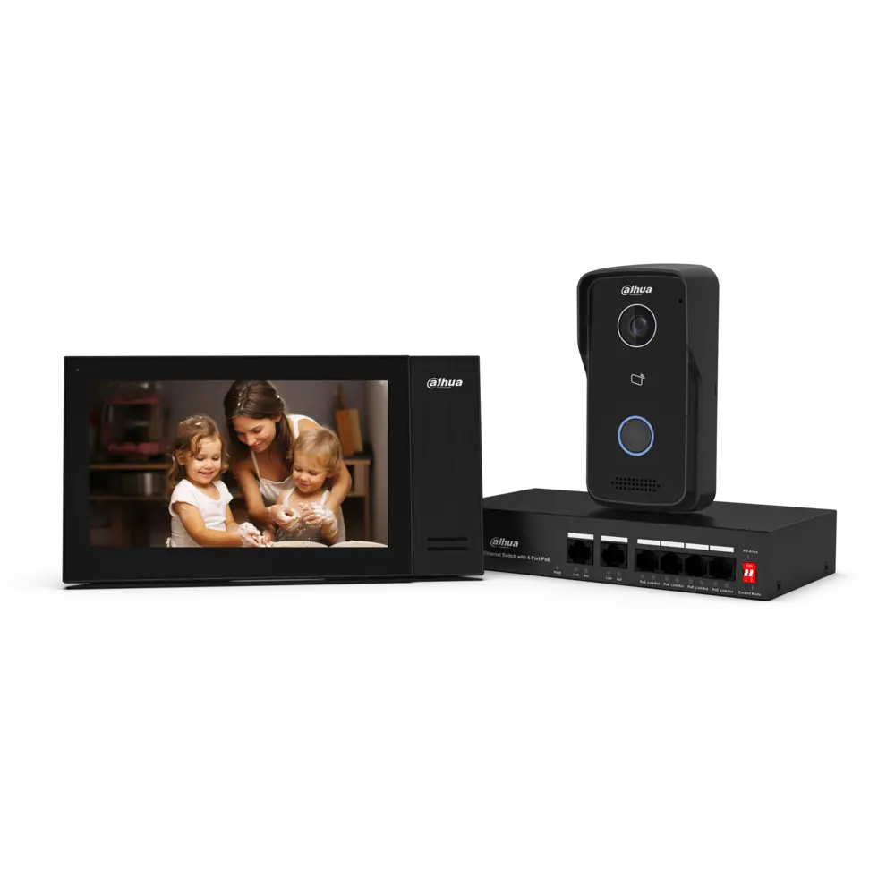 Dahua kit de video intercomunicador IP- DHI-KTP02/DHI-VTO2111D-P-S3/DHI-VTH2421FB-P- 1.0.01.15.12447-0005