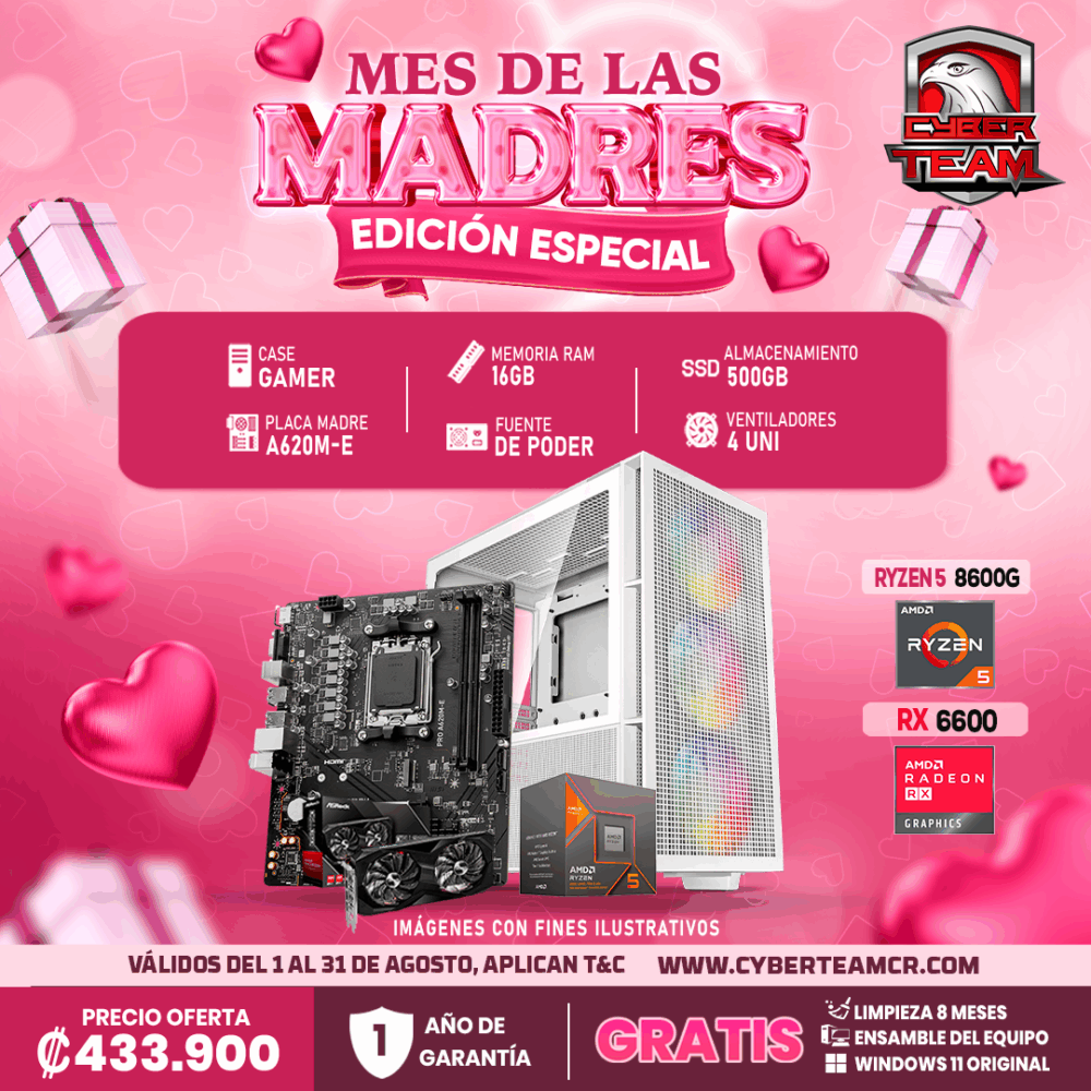 EDICION ESPECIAL PC GAMING RYZEN 5 8600G – RX 6600