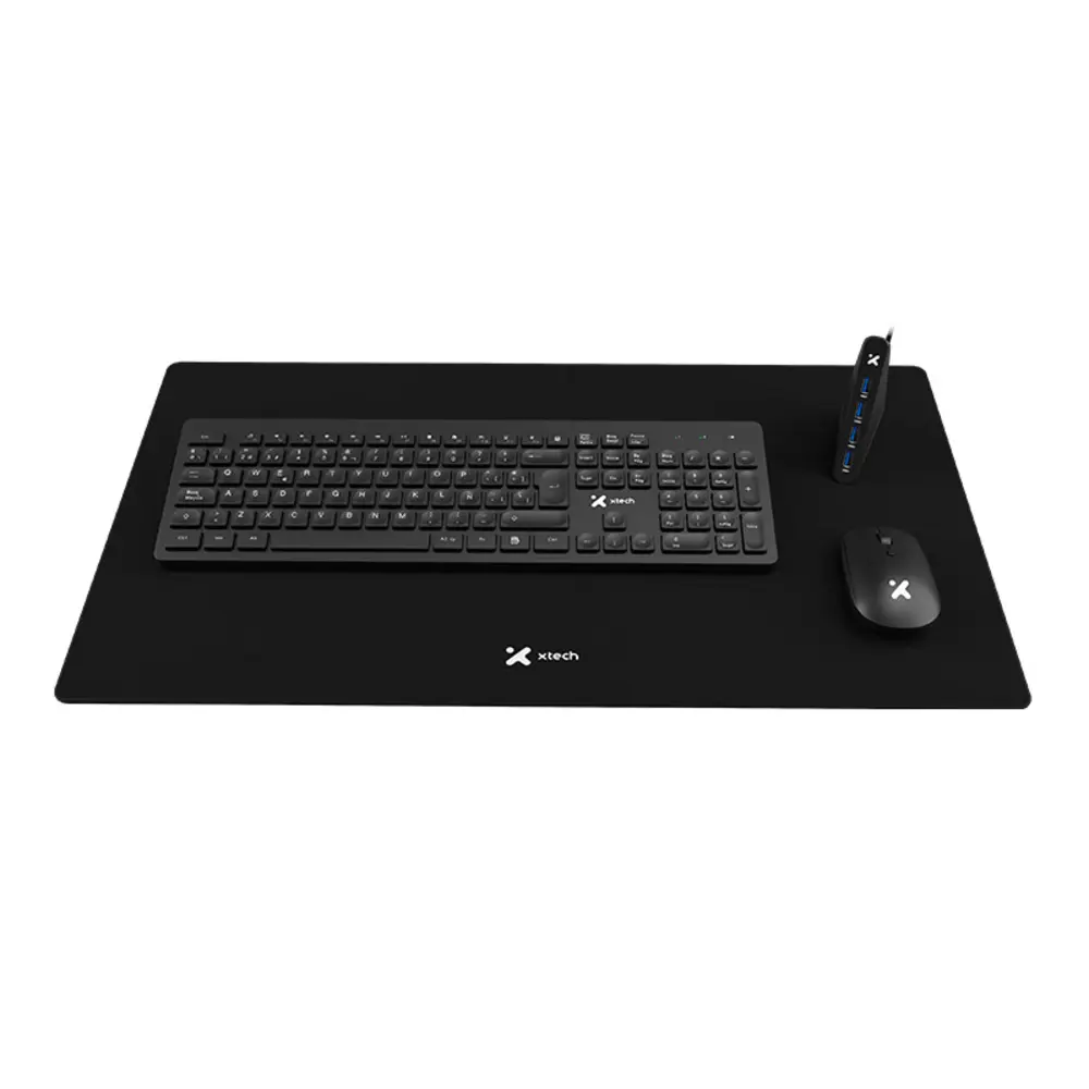 Kit de teclado multimedia y Mouse inalámbrico con alfombrilla XL